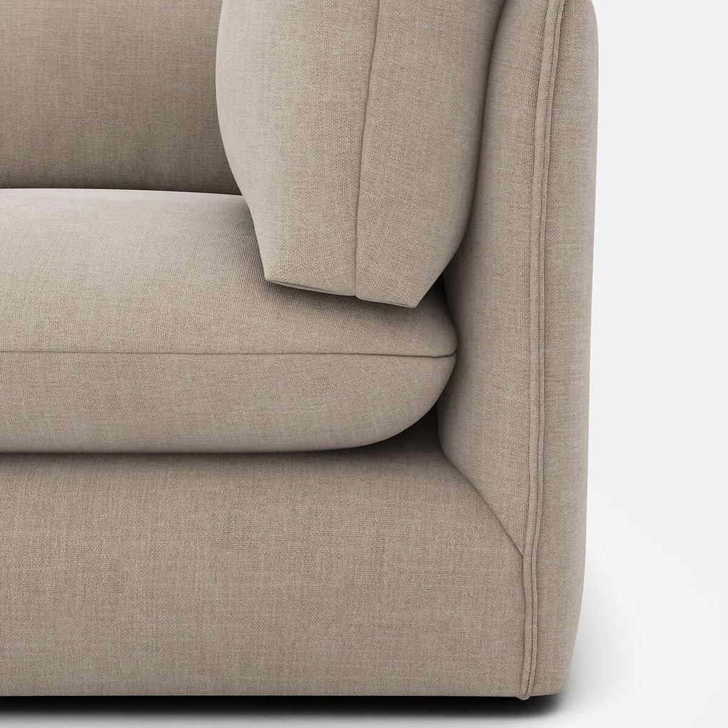 Modulaire 3-zitsbank in gestructureerde stof, Malo