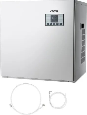 VEVOR Commerciële IJsmachine – Hoofdeenheid, 181 kg/dag RVS IJsmachine met Slim Bedieningspaneel, Zelfreinigend, Instelbare Dikte, Ideaal voor Restaurants, Bars, Cafés, Hotels – Alleen Hoofdeenheid