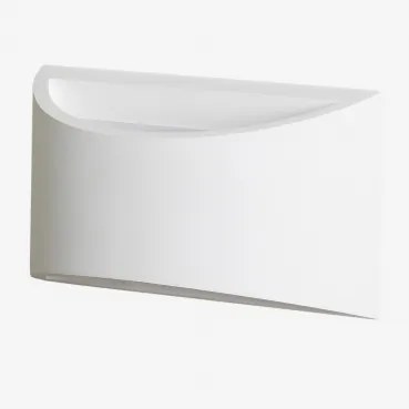 Lampara Wandlamp Van Gips Wit - Sklum