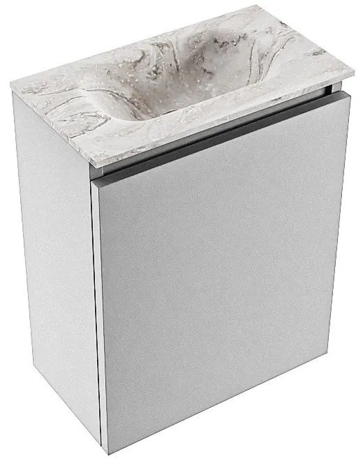 Mondiaz Ture DLux toiletmeubel 40cm plata met wastafel glace midden zonder kraangat