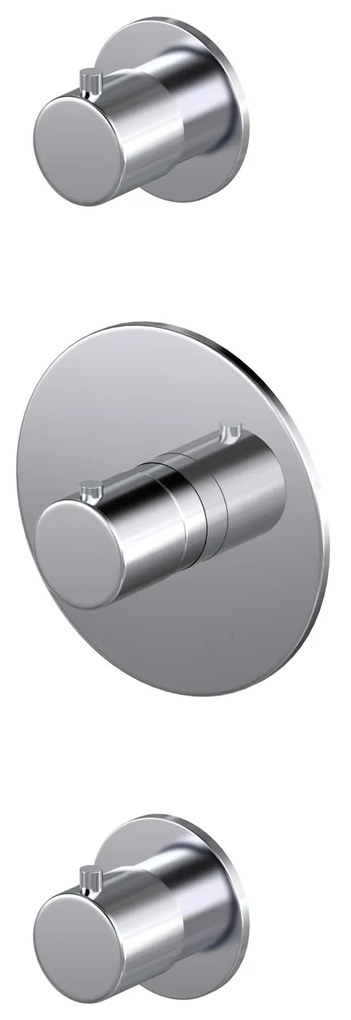 Hotbath Cobber afbouwdeel thermostaat met 2 stopkranen chroom