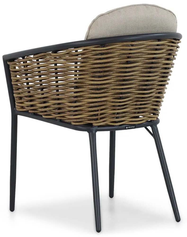 Tuinstoel stapelbaar Aluminium/wicker Grijs-antraciet Lifestyle Garden Furniture Nice