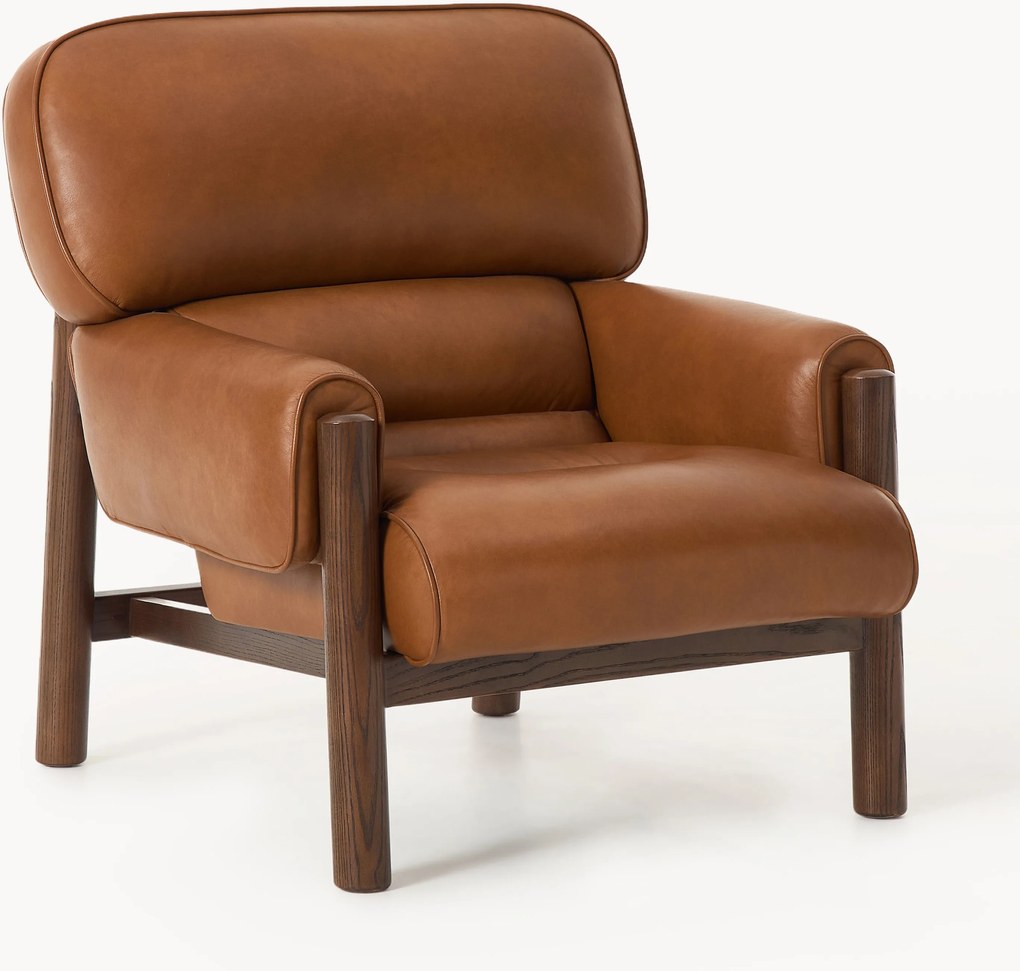 Leren loungefauteuil Calum
