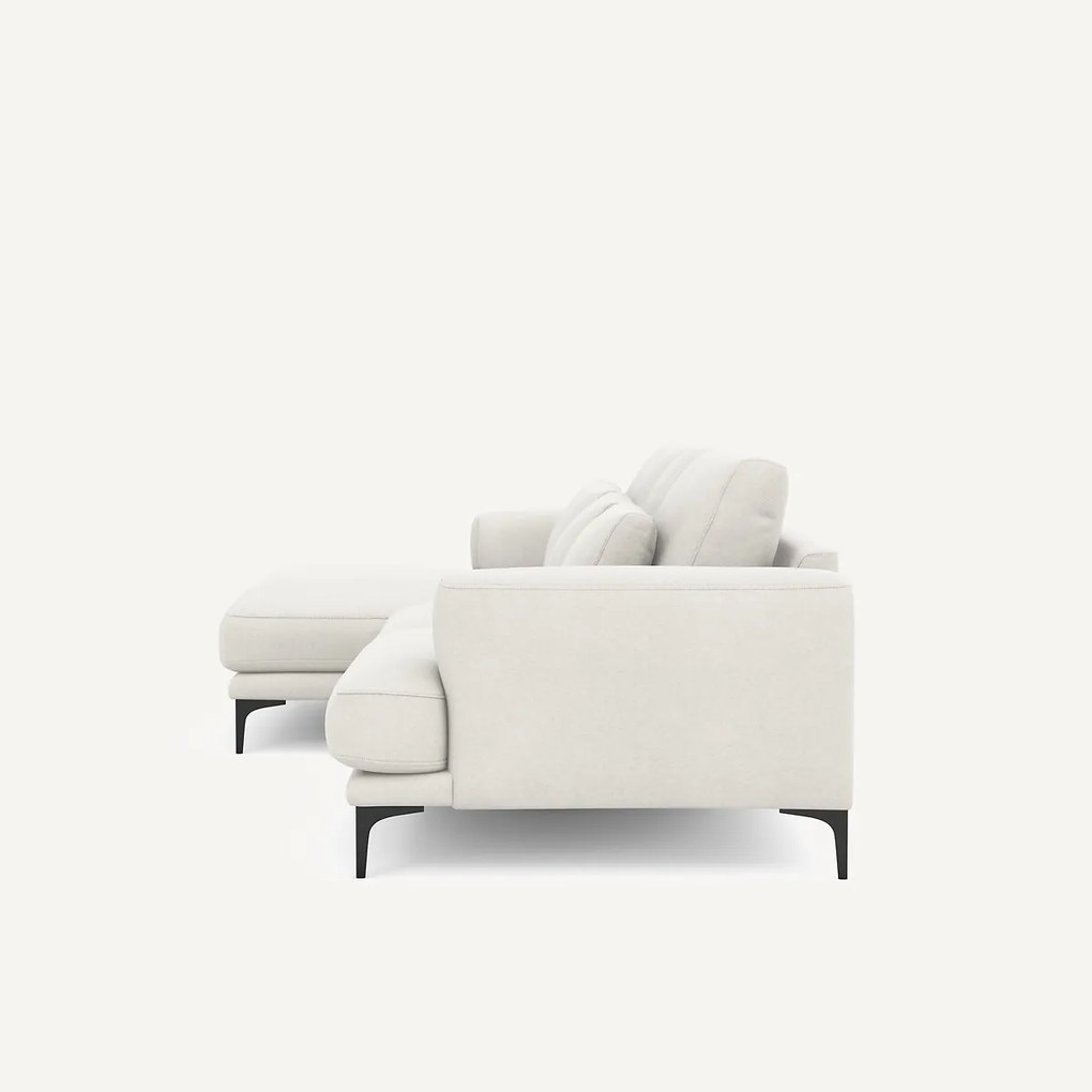 XL hoekbank links in linnen fluweel, MARSILE