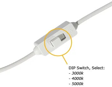 Inbouwspot wit incl. LED 3000K-5000K met dipswitch - Elias