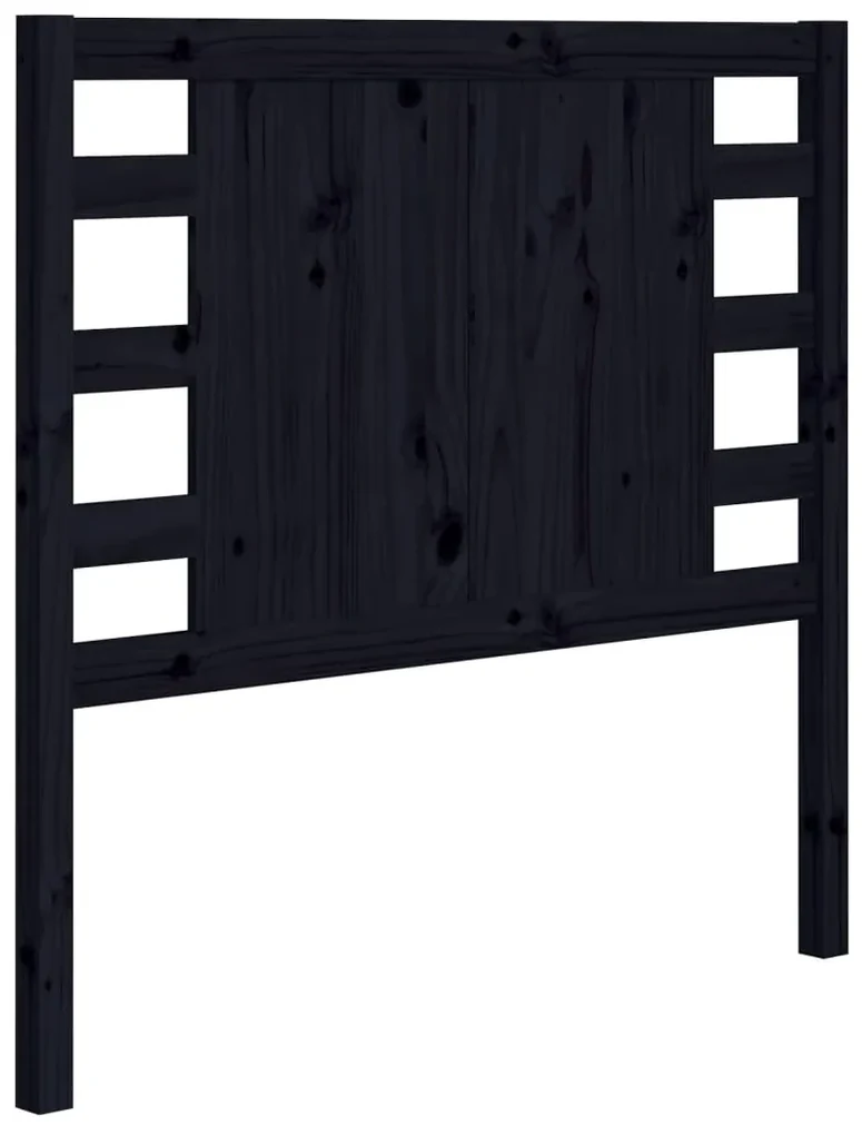 vidaXL Hoofdbord 81x4x100 cm massief grenenhout zwart
