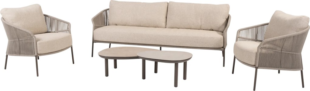 Monroe Florence stoel bank loungeset 5 delig keramiek terre Taste 4SO