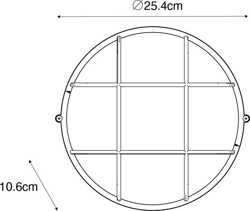 Industriële buitenwandlamp donkergrijs IP44 - Hanneke