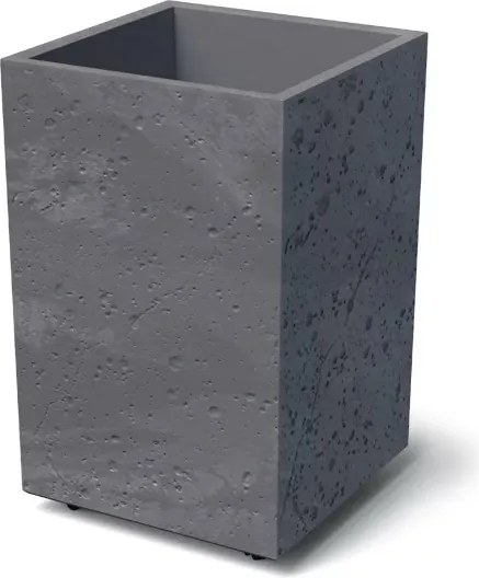 Prosperplast Sierra Square High Beton Effect Zuilpot - Marengo - 60 cm hoog