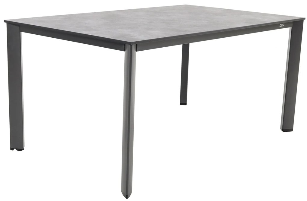 Kettler Legato/Edge stapelbare aluminium tuinset voor 4 personen 160x95 cm. - Antraciet