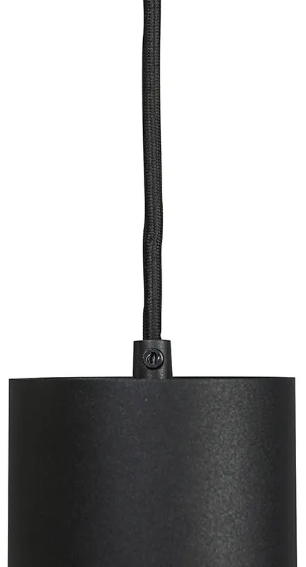 Design hanglamp zwart GU10 50mm - Tubo Design, Modern GU10 cilinder / rond Binnenverlichting Lamp