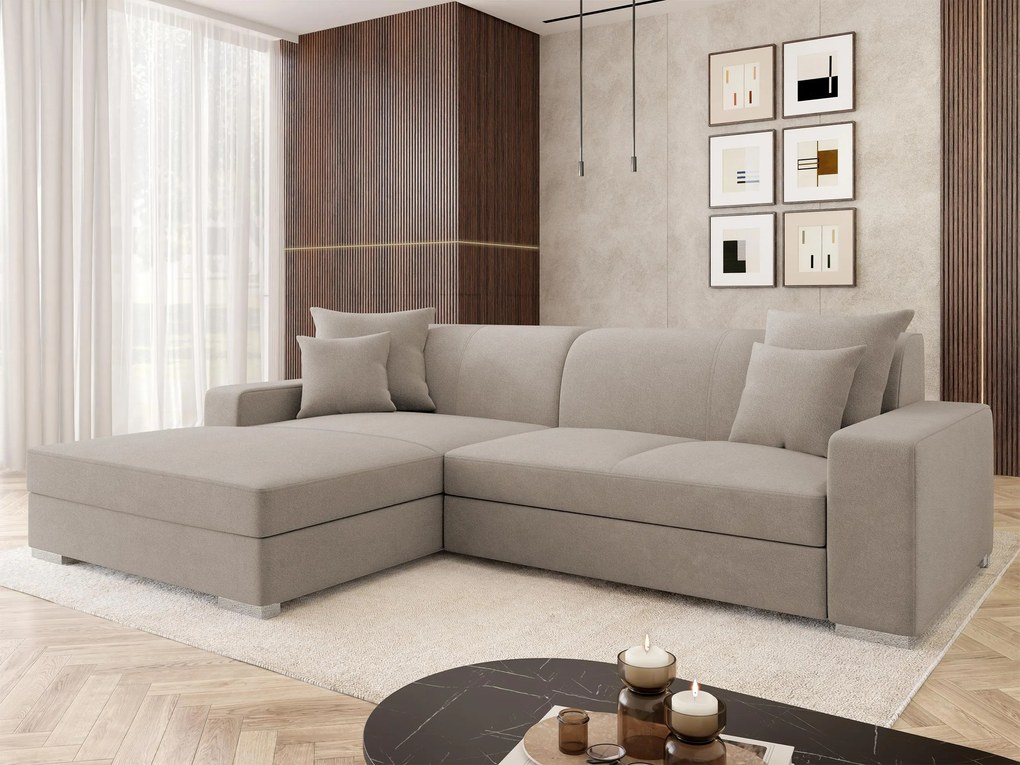 Hoekbank Kingsport 118, Aanwezig, Aanwezig, 263x178x75cm, 120 kg, Poten: Kunststof