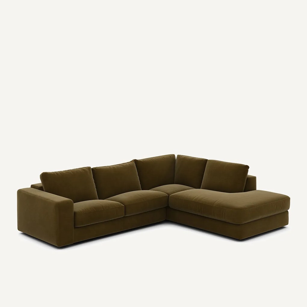 Hoekbank in fluweel, Skander