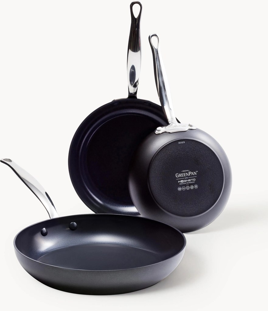 Koekenpannen Barcelona met antiaanbaklaag, set van 3