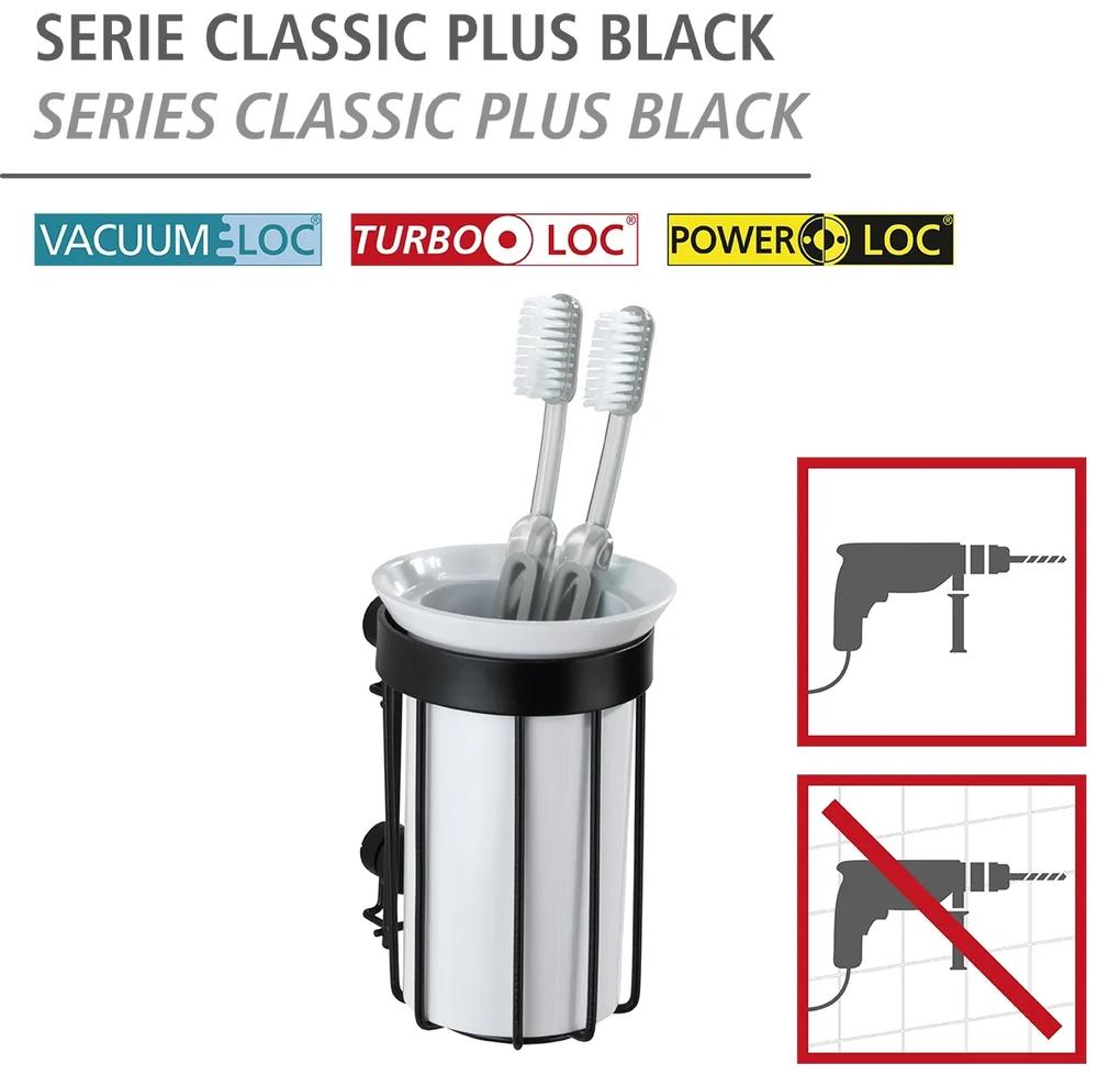 Wenko Classic Plus tandenborstelbeker zwart