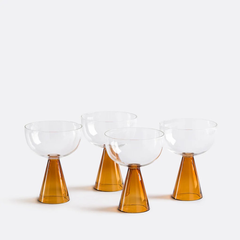Set van 4 kommen van borosilicaatglas, Tolla