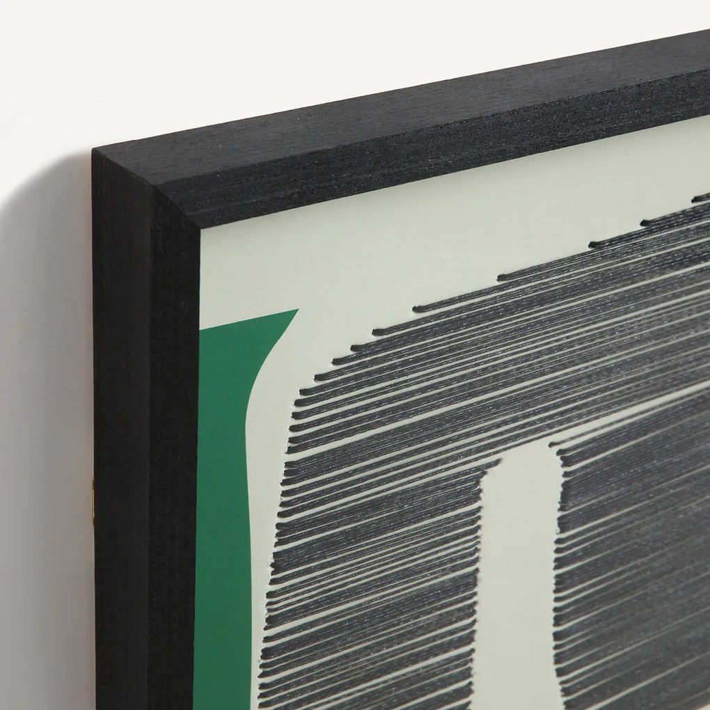 Wandkader van bedrukt papier, met de hand geborduurd, AZIO