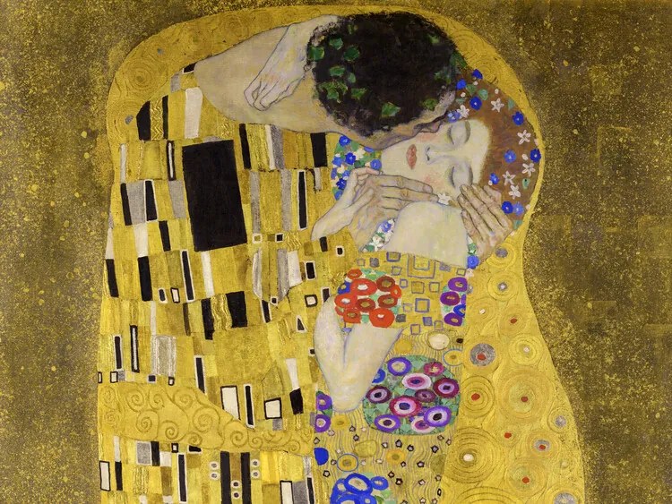 Kunstreproductie De Kus, Gustav Klimt