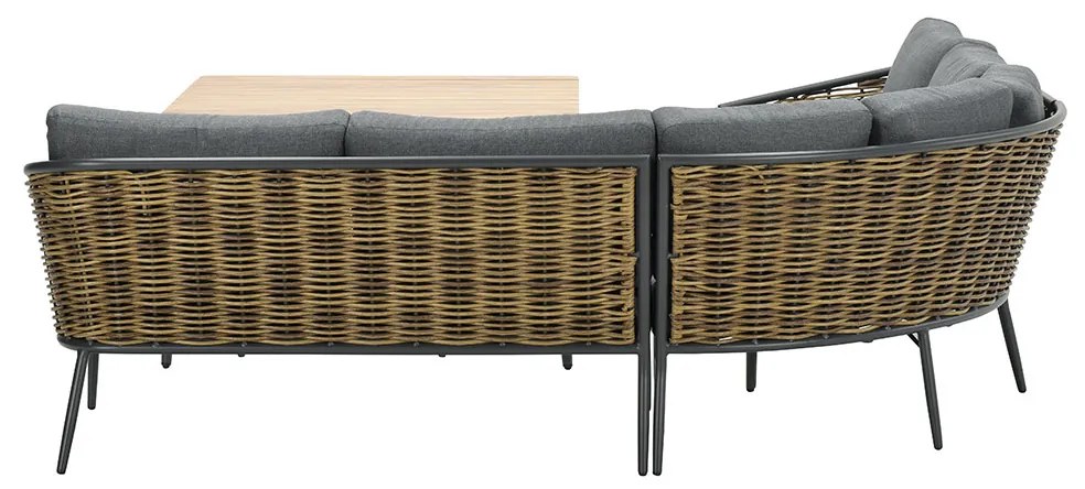 Garden Impressions San Vito lounge dining set 4-delig - donker grijs