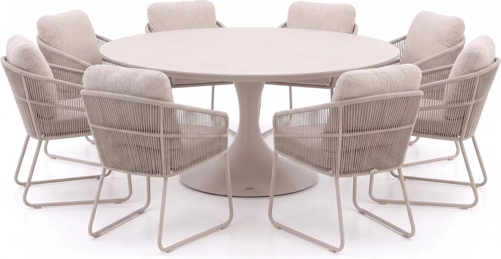 Diningset SUNS | 8 personen | Tuinset sintered stone | 9-delig | Kees Smit Tuinmeubelen