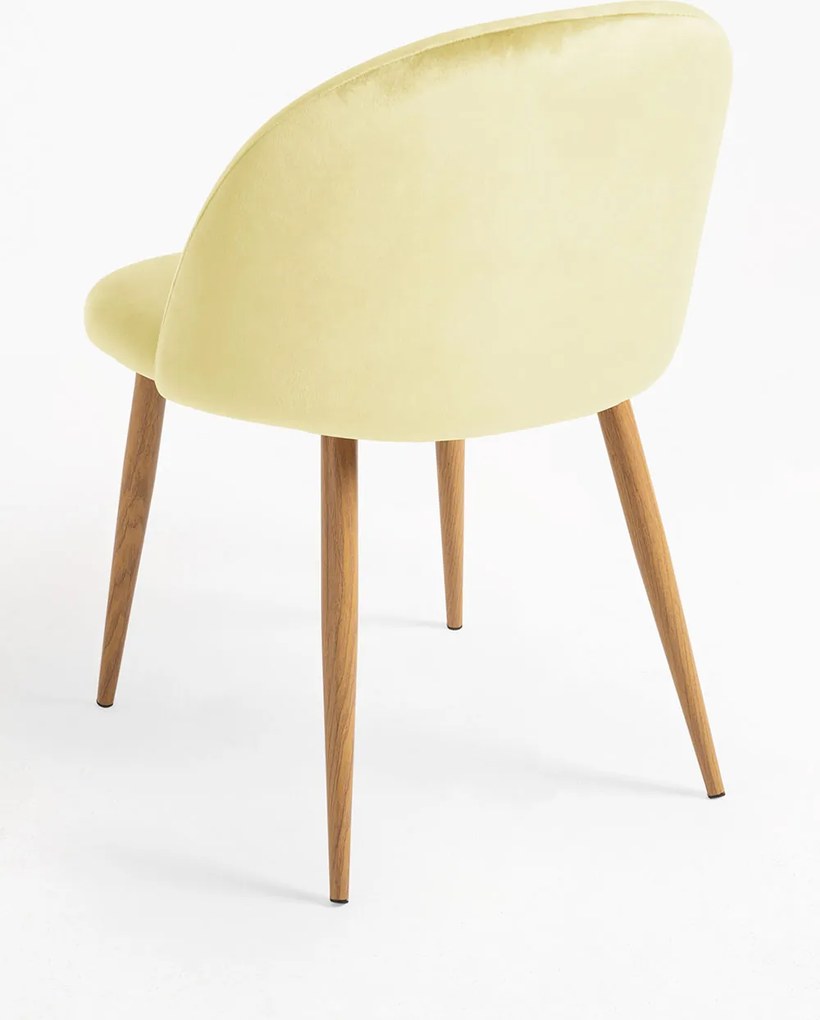 Set 4 Vint Fluwelen Stoelen