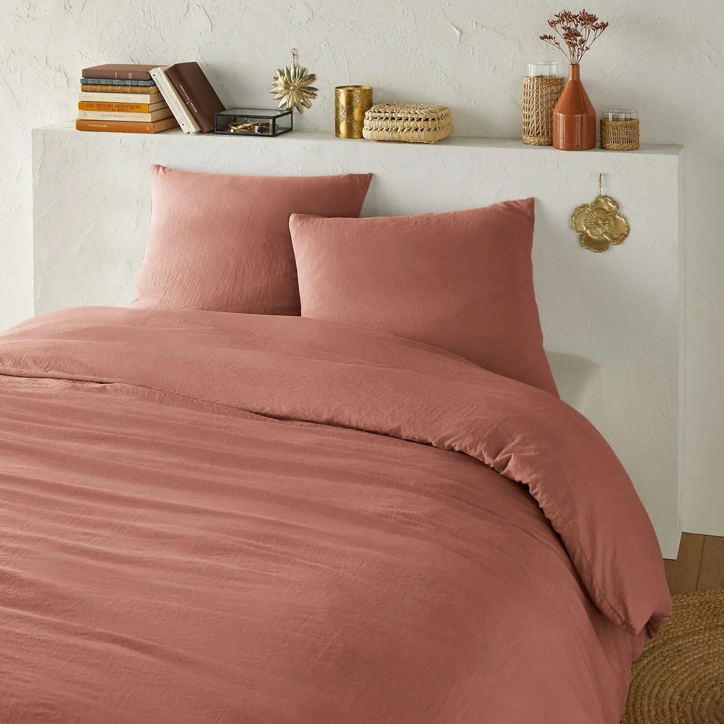Bedset in gewassen microvezel, recycled polyester