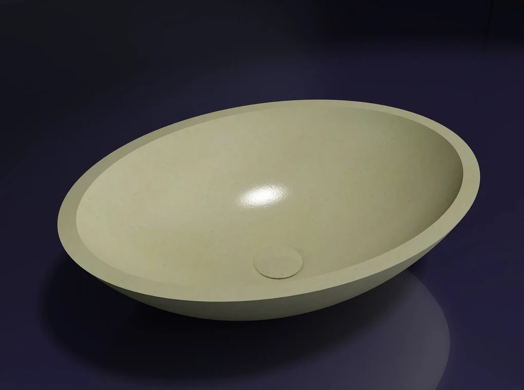 Best Design New Stone Epona opbouw waskom 52x38cm Sandstone