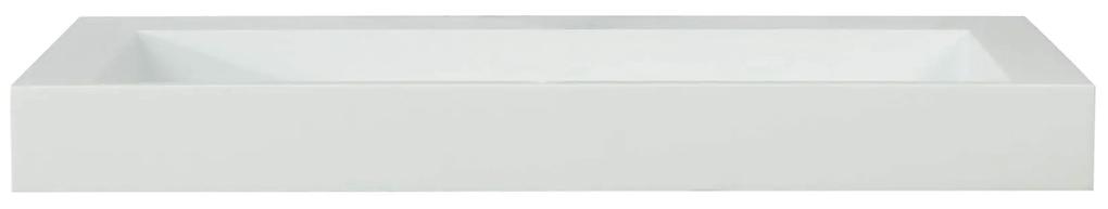 Saniclear Hoya solid surface wastafel 80x45,5cm zonder kraangat mat wit