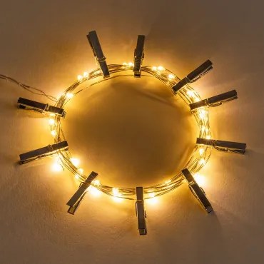 Decoratieve Led-slinger 3,50 M Met Knijpers Inça Chroom - Sklum