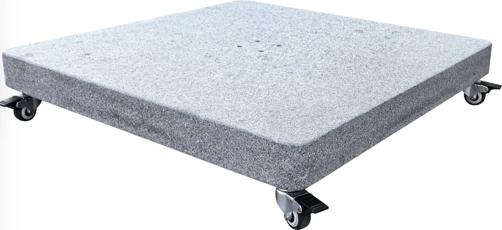 AVH parasolvoet 125 kg Hacienda / Siesta met 4 wielen robuust graniet  (6,4x6,4)