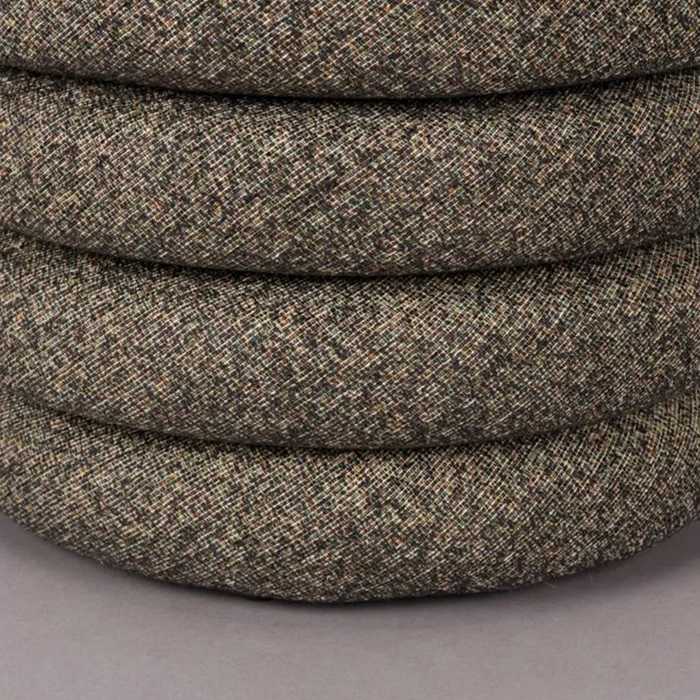 Dutchbone Fern Ronde Poef Beige Boucle Stof