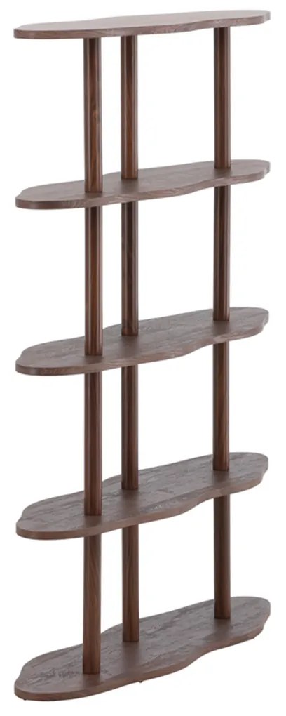 Hoge Golvende Openkast Bruin - 105x30x140cm.