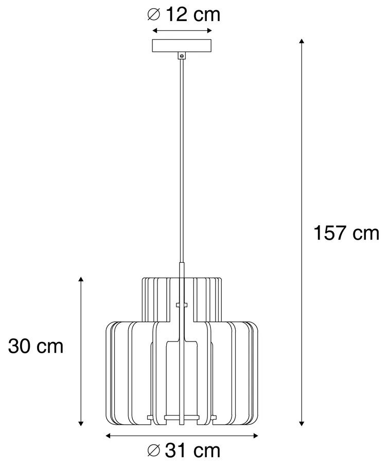 Retro hanglamp zwart met taupe kap - Felt Retro E27 rond Binnenverlichting Lamp