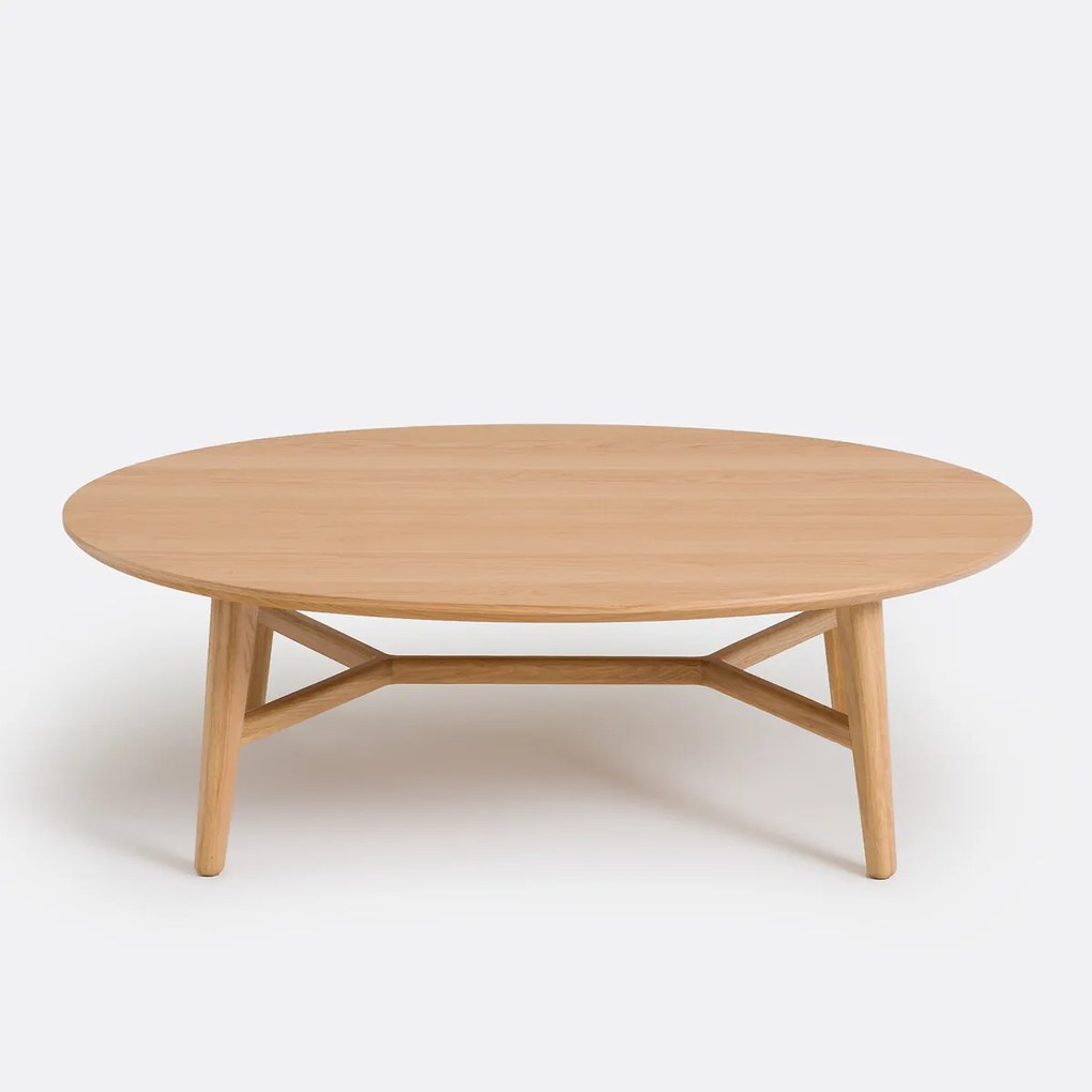 Ovale salontafel, eikenfineer, Yvan