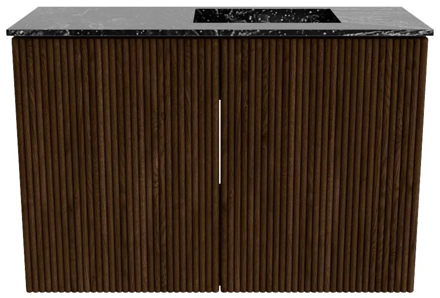 Mondiaz Joya DLux 60cm toiletmeubel walnut met wastafel faye rechts 1 kraangat lava