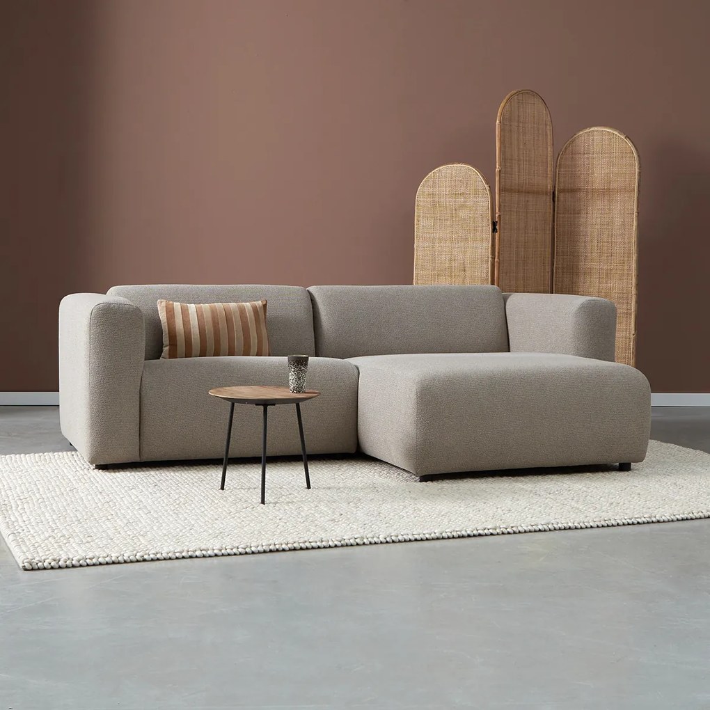 Kleine Bank Met Chaise Longue Rechts Taupe