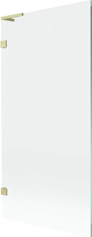 Mexen Lunar L douchewand 1-delig 90 x 150 cm, transparant, geborsteld goud - 897L-090-000-55-00