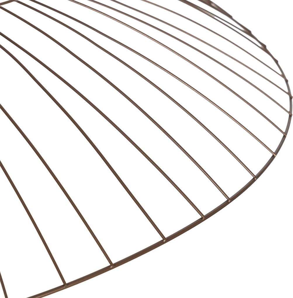 Smart hanglamp donkerbrons met dubbele kap incl. Wifi G95 - Pua