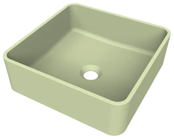Arcqua Case waskom - vierkant - 37x37cm - mat pastel groen WAS707570