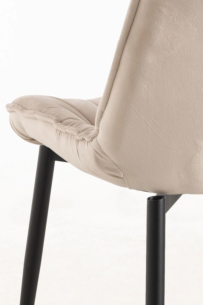 Set van 4 Miska fluwelen stoelen