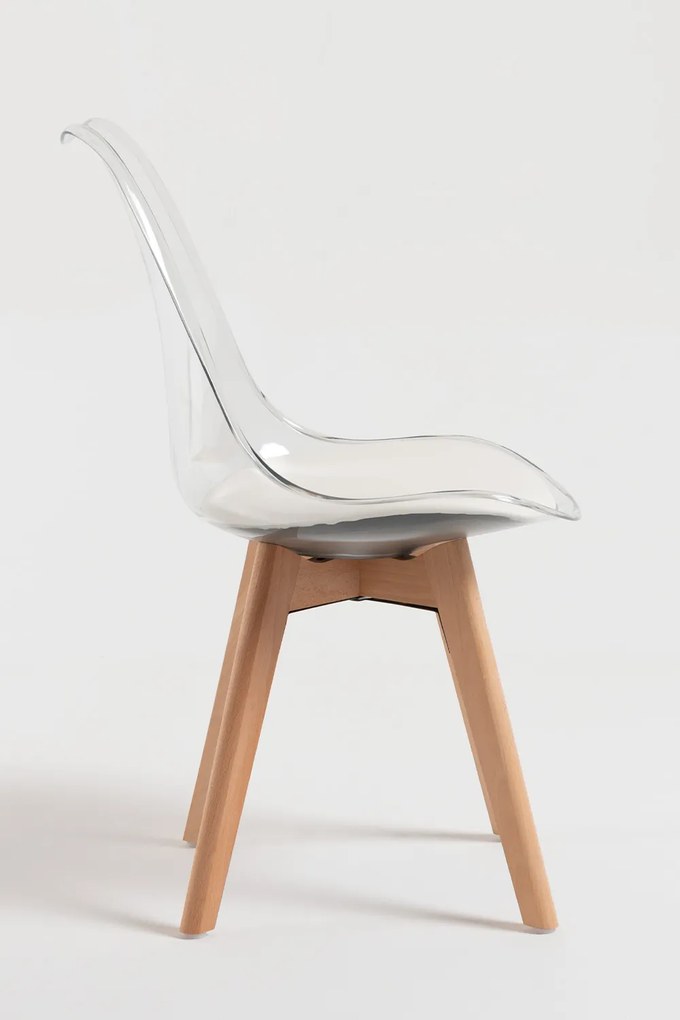 Set 4 Stoelen Synk Transparante Zitting