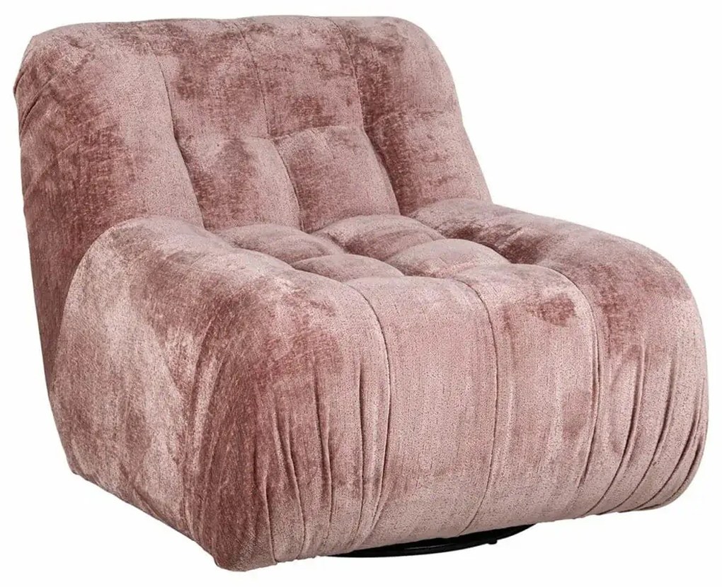 Richmond Interiors Rosy Fauteuil Draaibaar Roze Chenille Stof