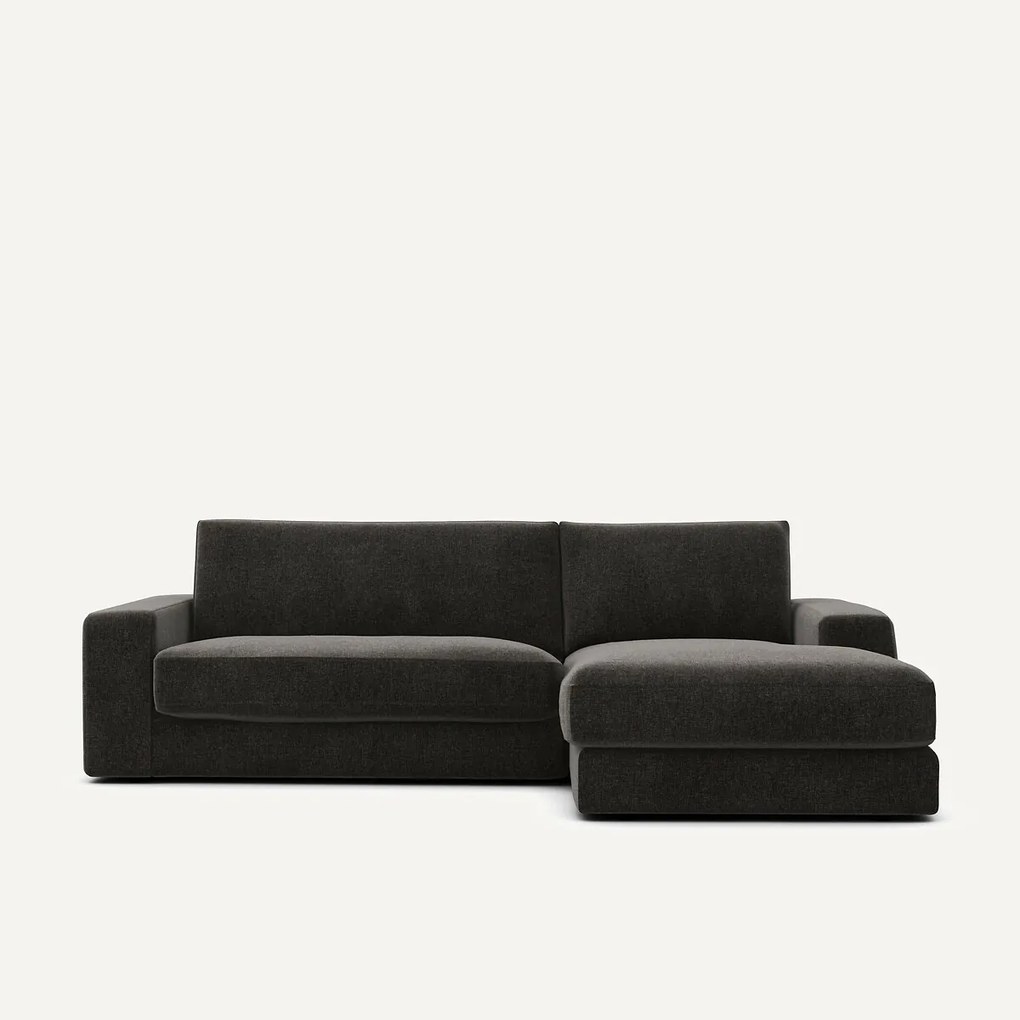 Hoekbank, chenille fluweel, Skander