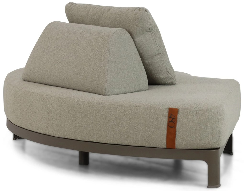 Hoek loungeset 5 personen Aluminium Taupe  4 Seasons Outdoor Santorini/Riah