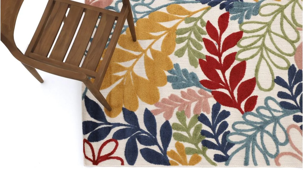 Buitenkleed | Rechthoekig | Kees Smit  Elda | Polyester/Polypropyleen | Blauw/Geel/Rood/Taupe/Bruin | 230x160cm | Kees Smit Tuinmeubelen