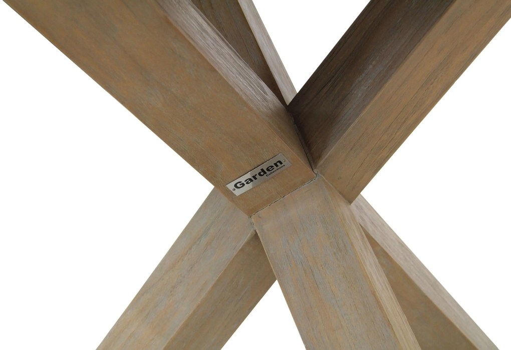 Tuinset Ronde Tuintafel 6 personen 160 cm Kunststof Oranje Domani Furniture Alba/Sand