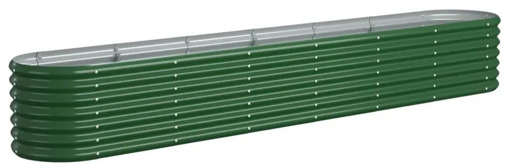 vidaXL Plantenbak 260x40x36 cm gepoedercoat staal groen