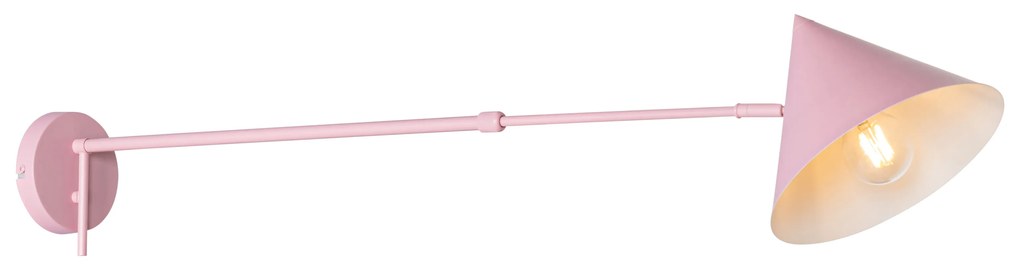 Design wandlamp roze verstelbaar - Triangolo