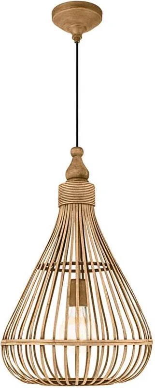 EGLO hanglamp Amsfield - bamboe - Ø35 cm - Leen Bakker