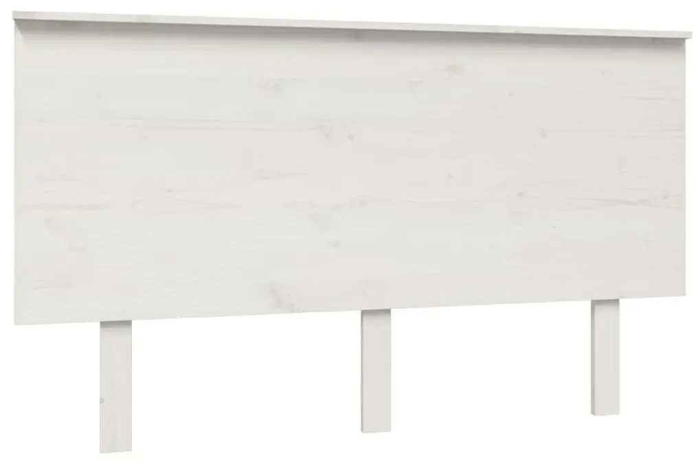 vidaXL Hoofdbord 184x6x82,5 cm massief grenenhout wit